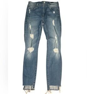 7 For all Mankind Ankle Skinny Jeans 25